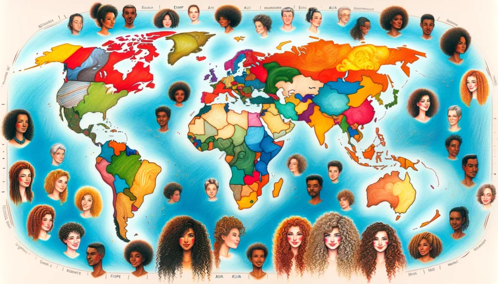 curly hair across populations